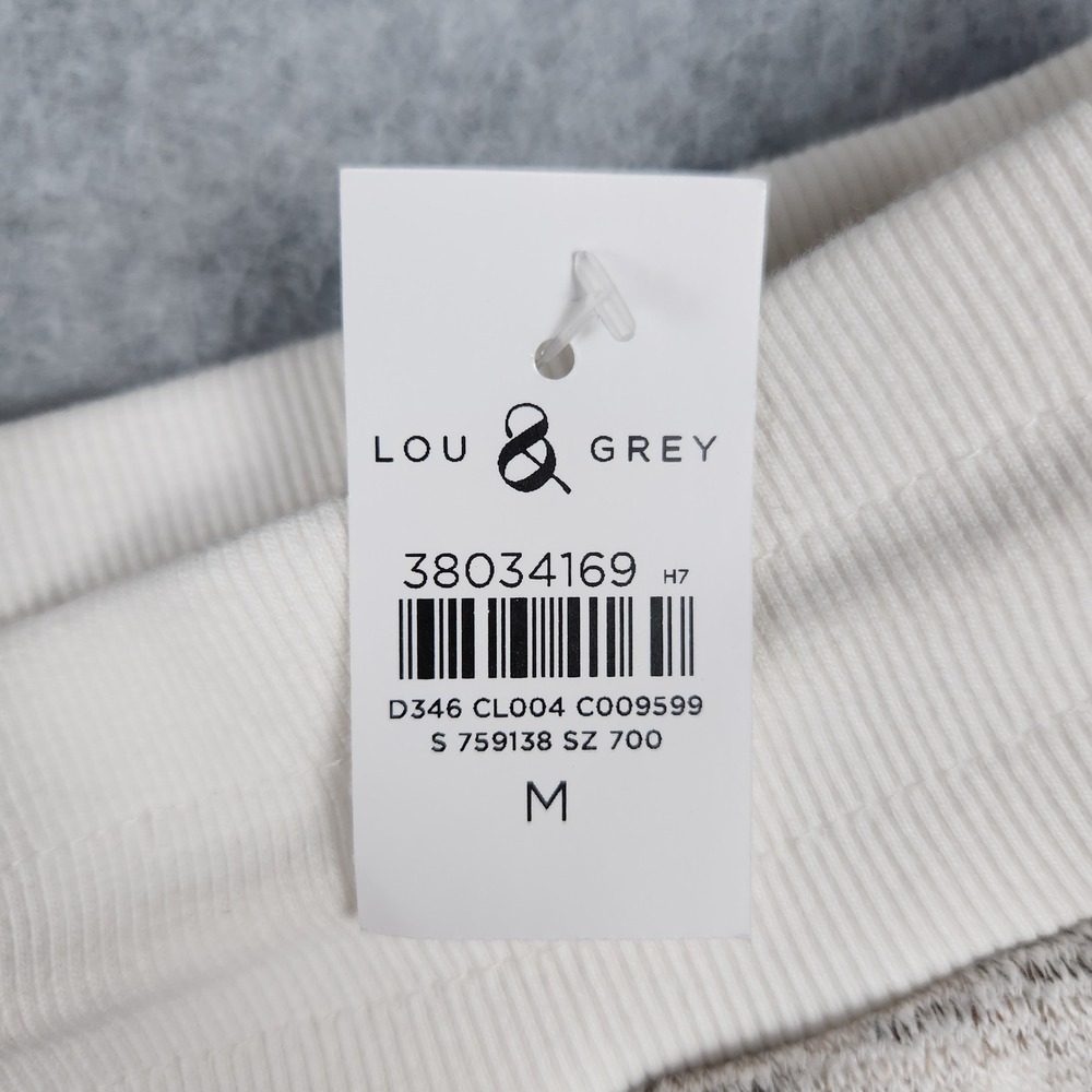 Lou & Grey Pants Womens Medium Gray Lounge Classic Fit Wide Leg Drawstring Waist - Picture 3 of 7